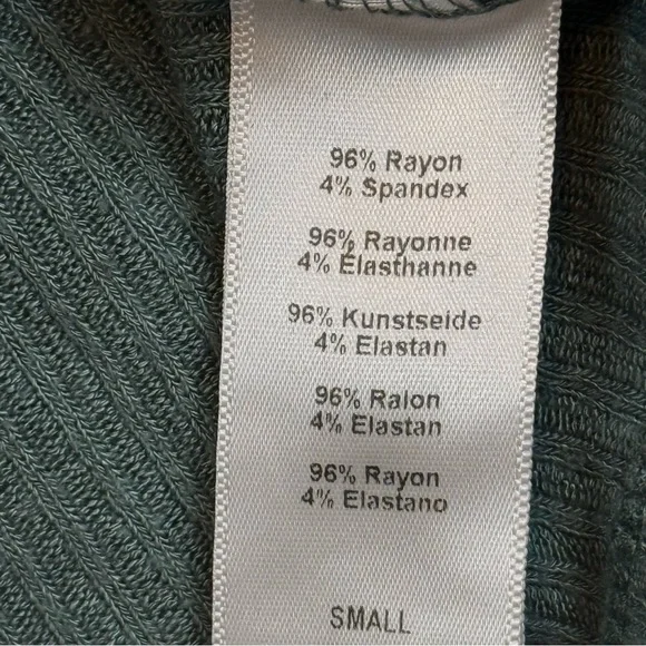 Project Social T x Urban Outfitters Ribbed Wrap Tie Crop Top Teal Green Small - Picture 7 of 9